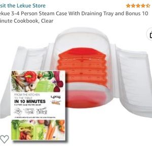 Lekue steam tray and cookbook